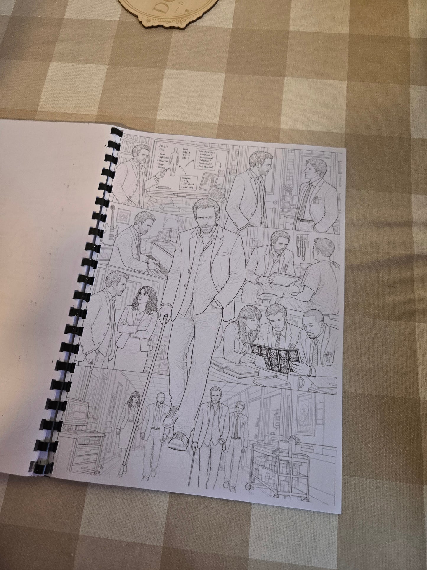 House TV Series Colouring Book – A4 Printed Medical Drama Inspired Colouring Book