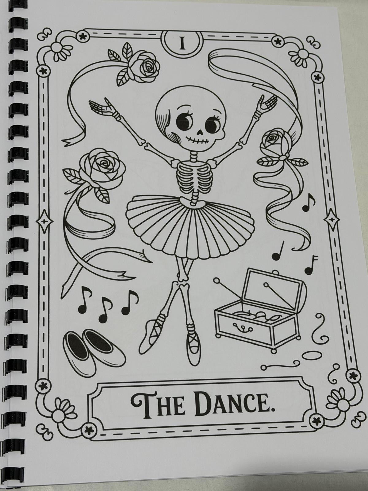 Spooky Cutie Tarot Card Colouring Book – A4 Adult Colouring Book