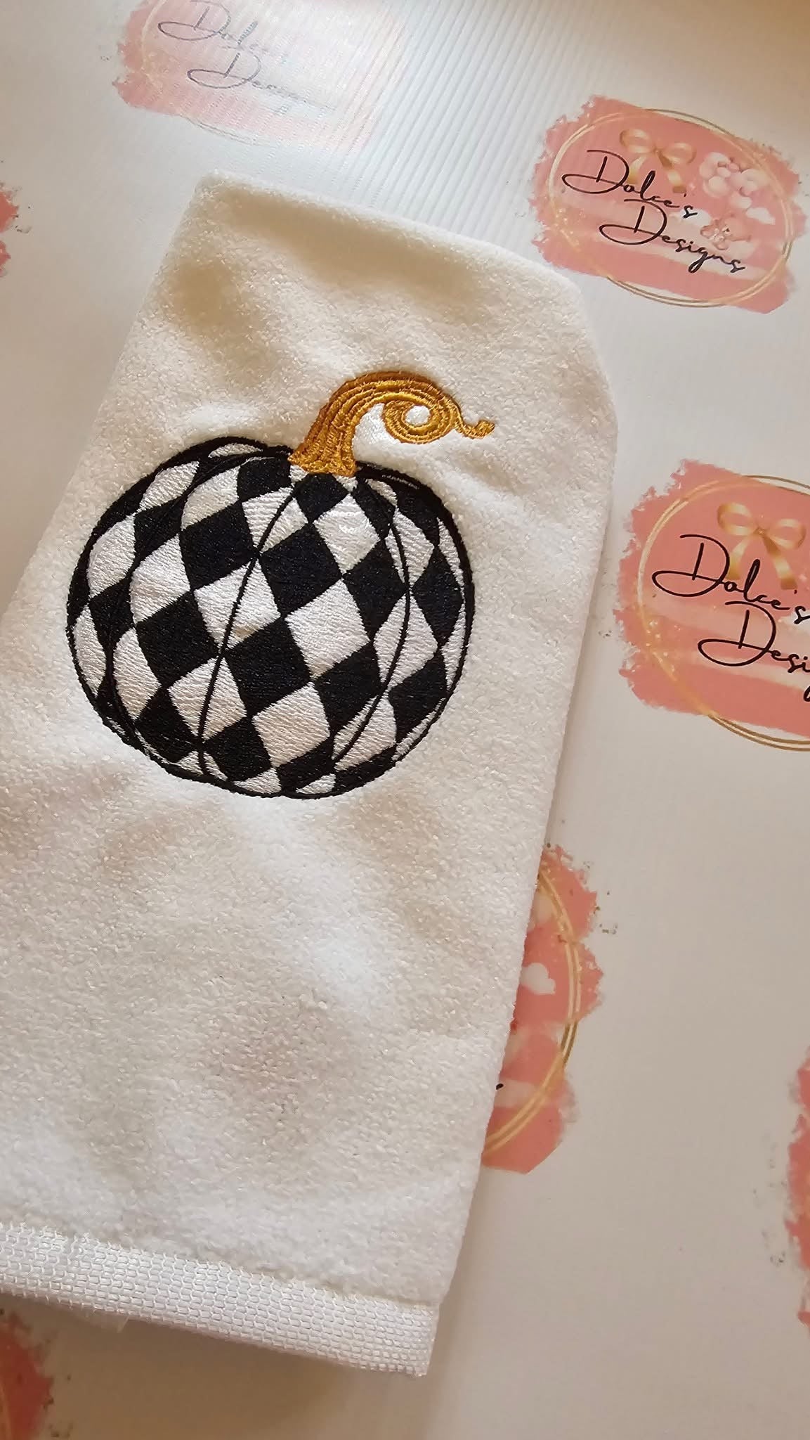Mackenzie Childs Pumpkin Tea Towel