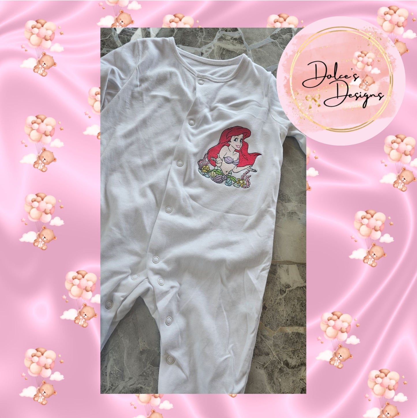 Ariel Mermaid Babygrow