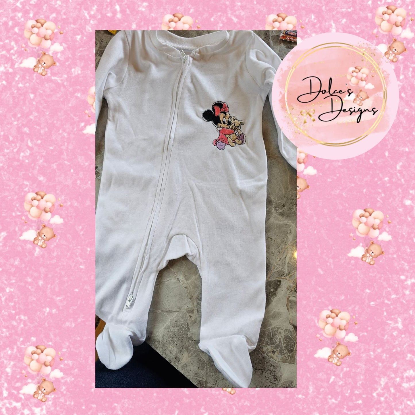 Minnie Teddy Babygrow IN STOCK/ READY TO POST