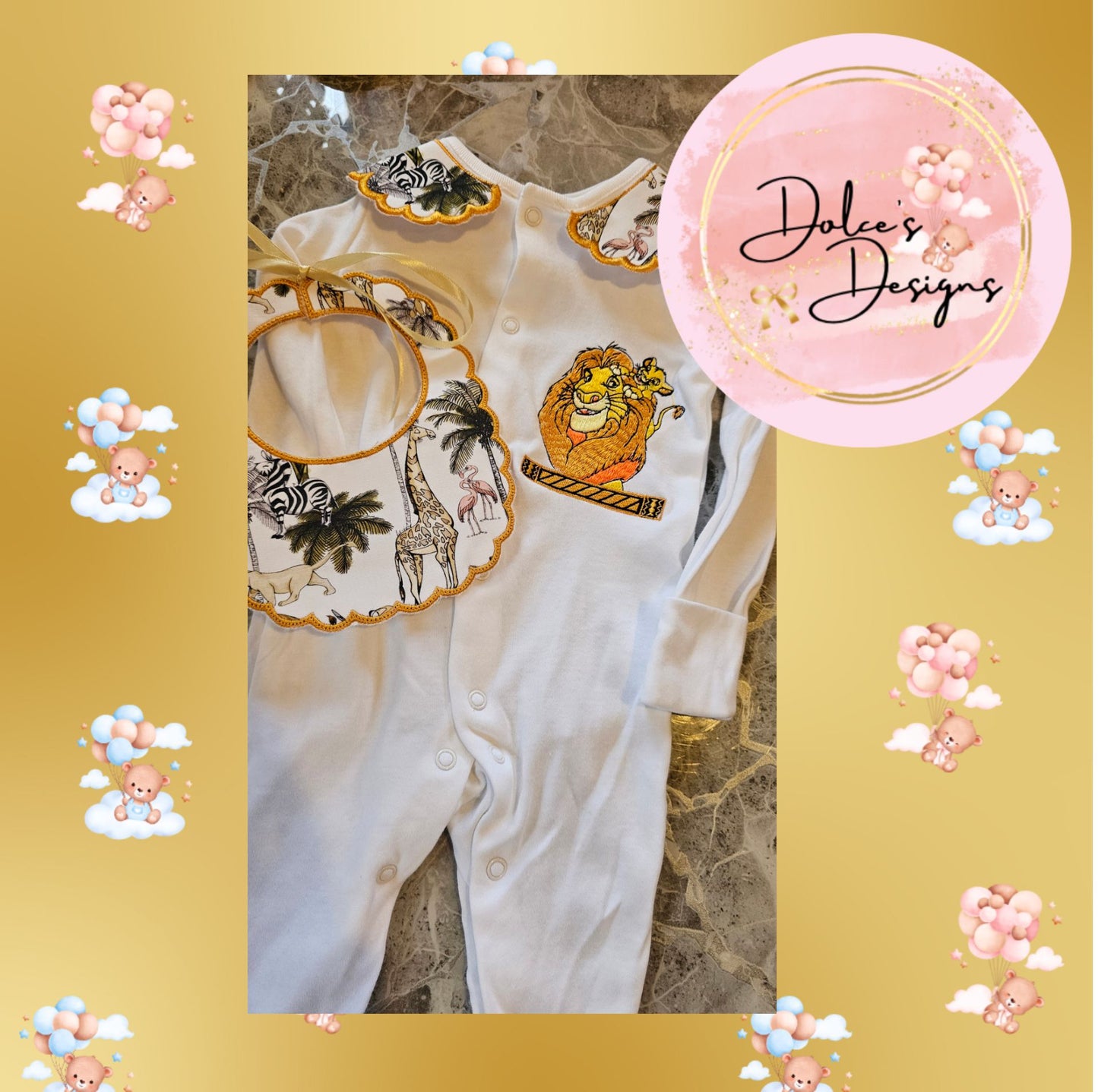 Lion King Babygrow & Bib