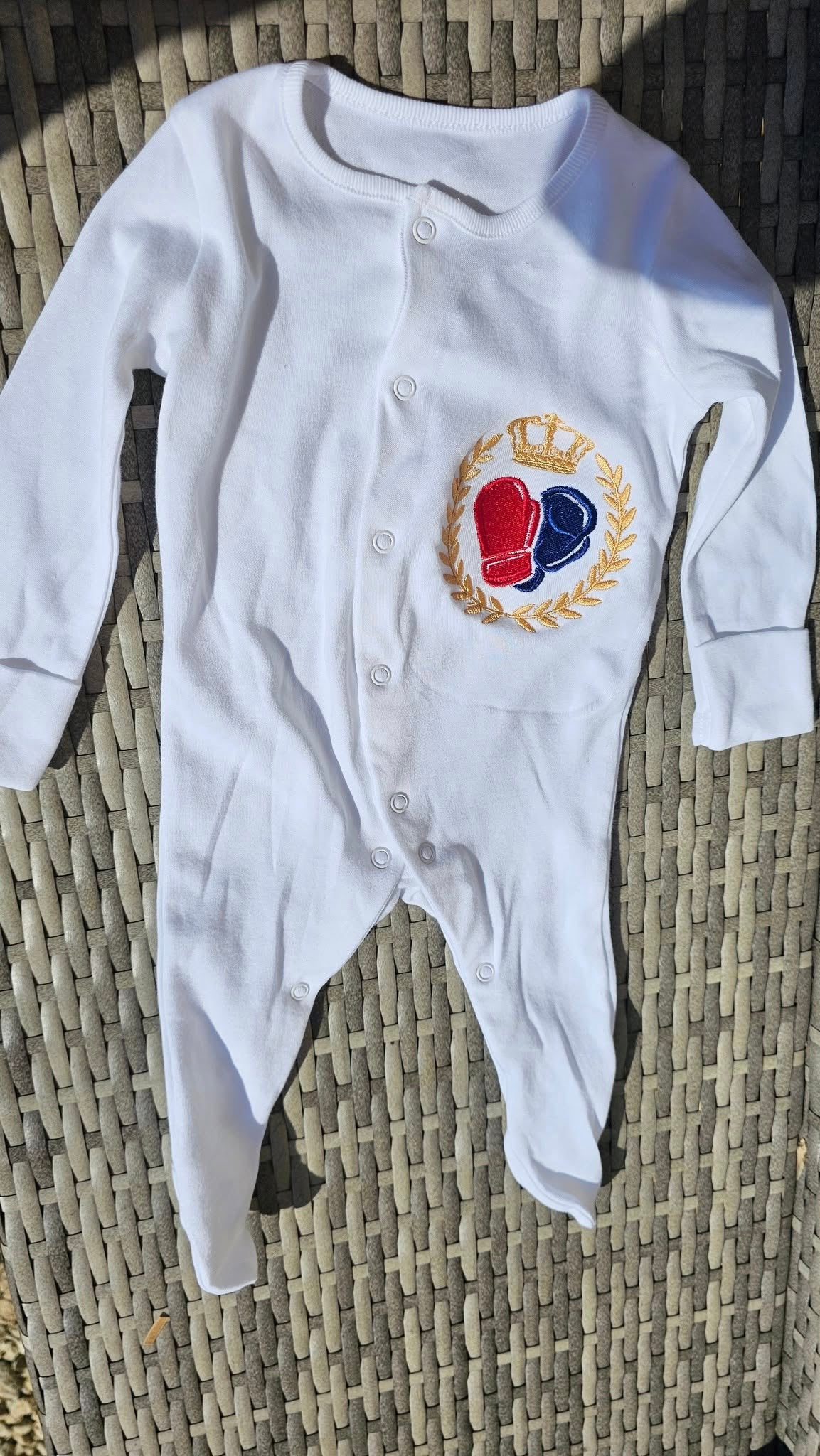 Boxing Glove Babygrow IN STOCK/ READY TO POST