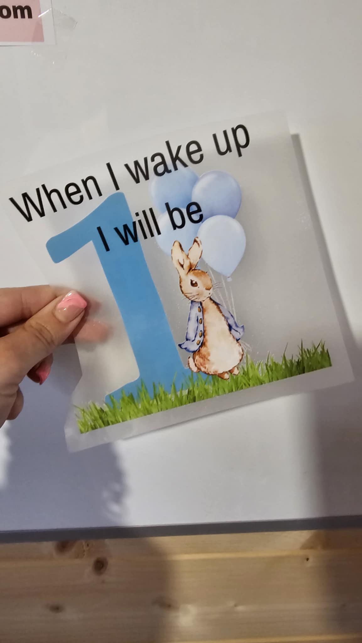 Peter Rabbit 1st Birthday Print