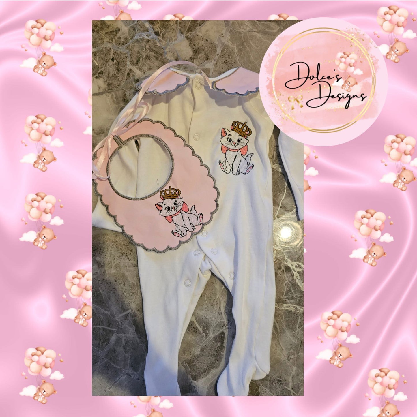 Marie Babygrow & Bib Set