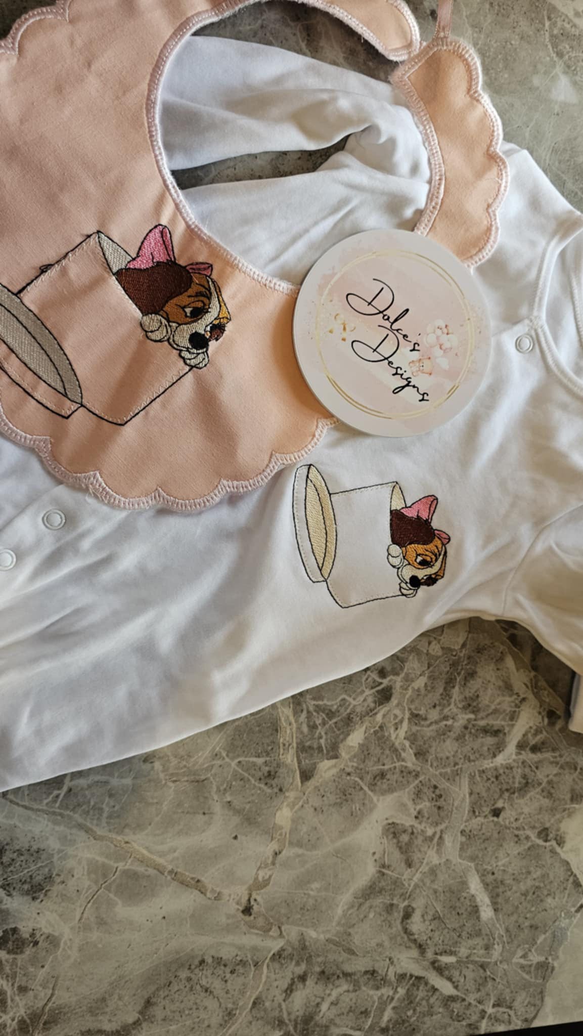 Pink Lady Babygrow & Bib Set