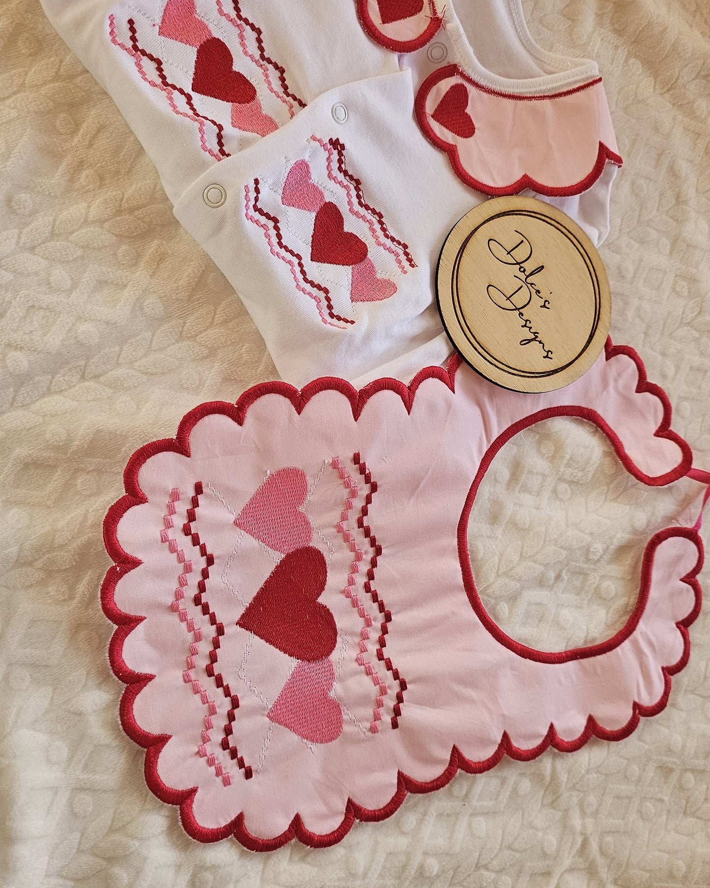 Valentines Love Smocked Effect Set