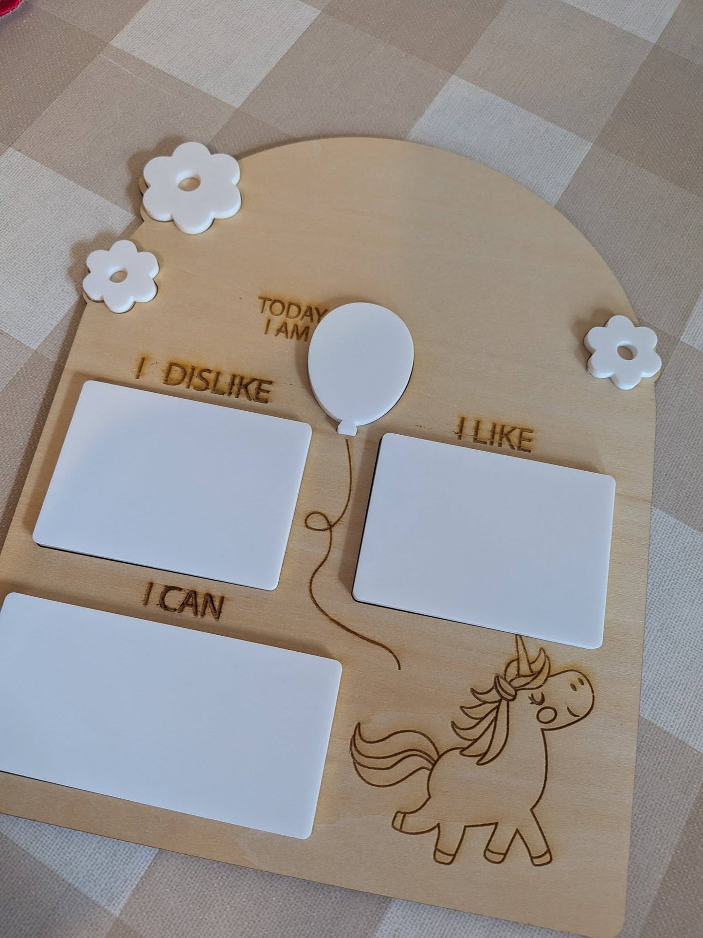 Personalised Unicorn Birthday Milestone Board