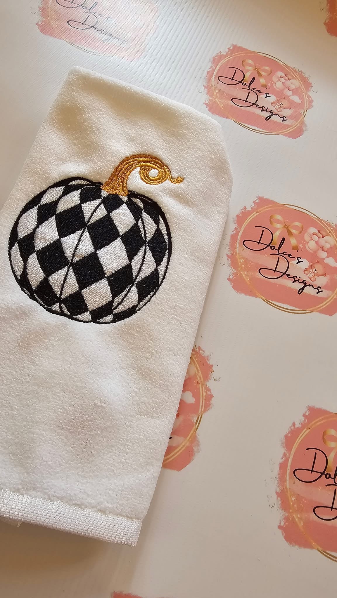 Mackenzie Childs Pumpkin Tea Towel