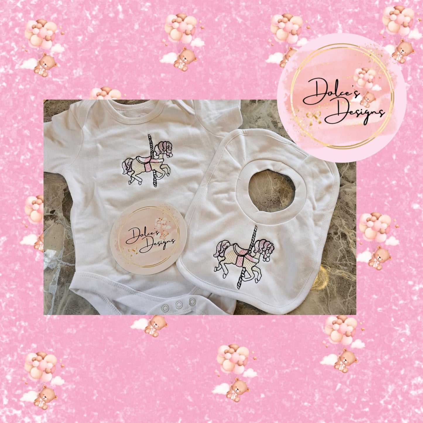 Carousel Horse Vest & Bib Set