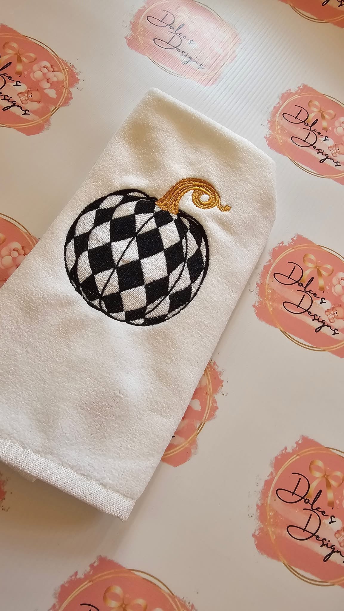 Mackenzie Childs Pumpkin Tea Towel