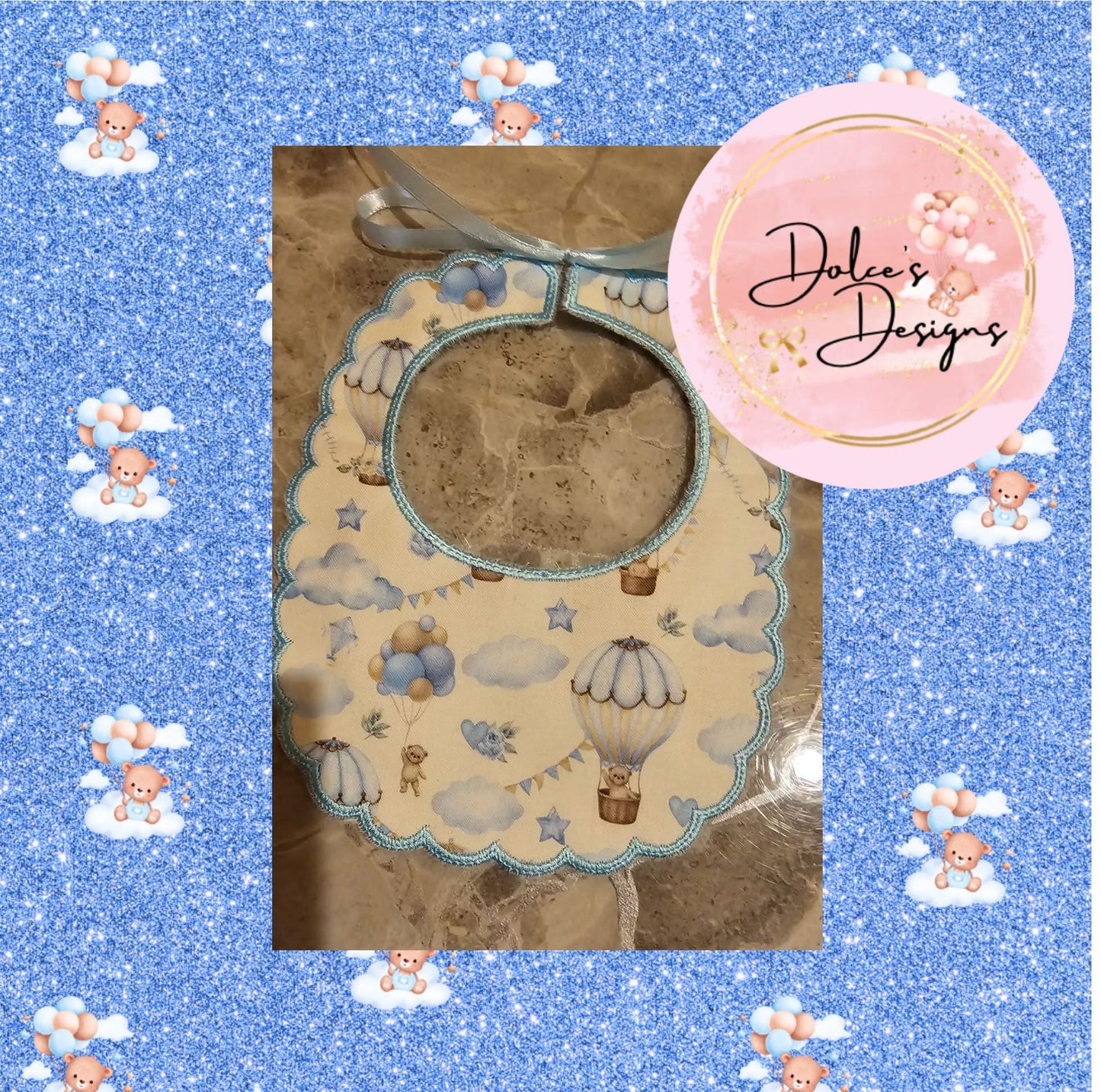 Hot Air Balloon Babygrow & Bib Set