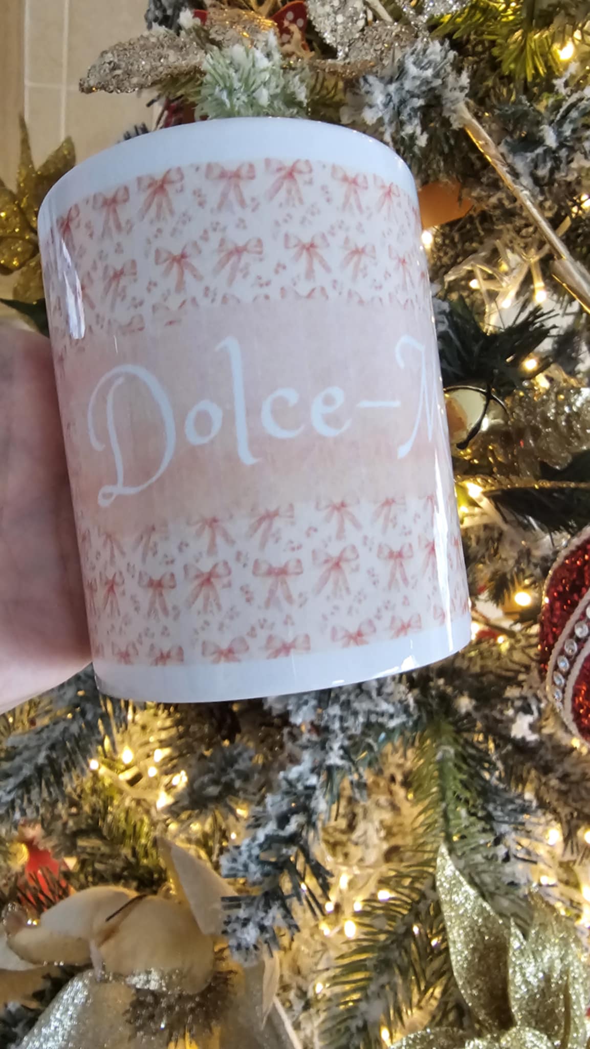 Personalised Pretty Bow Mug