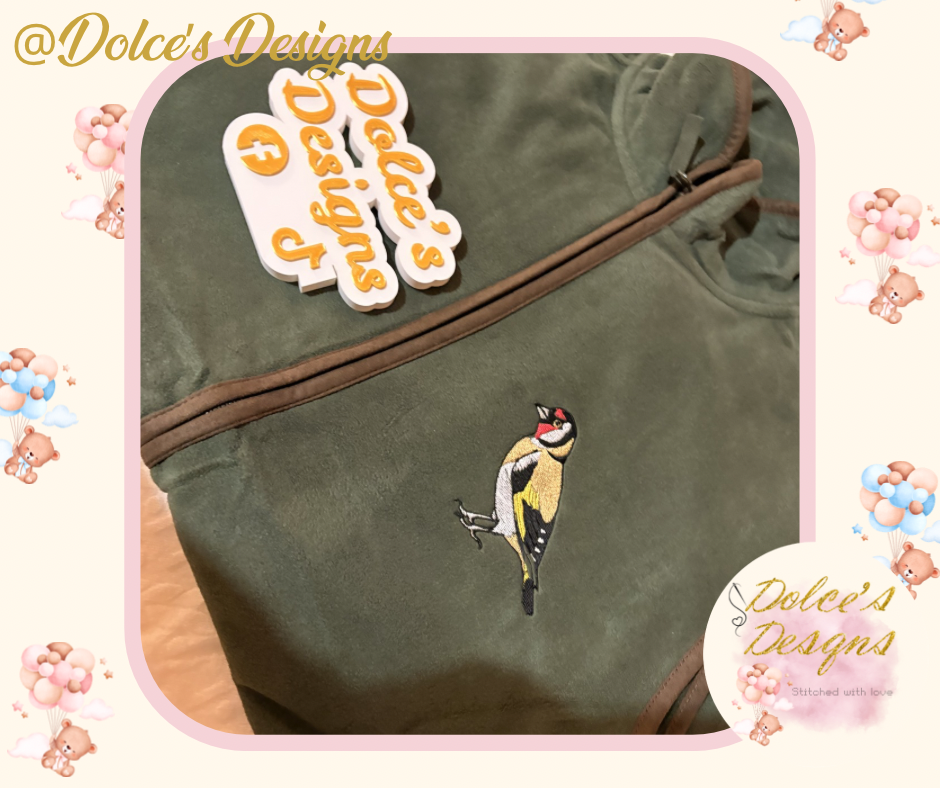 š¦ Embroidered Goldfinch Body Warmer | Personalised Menās Gilet