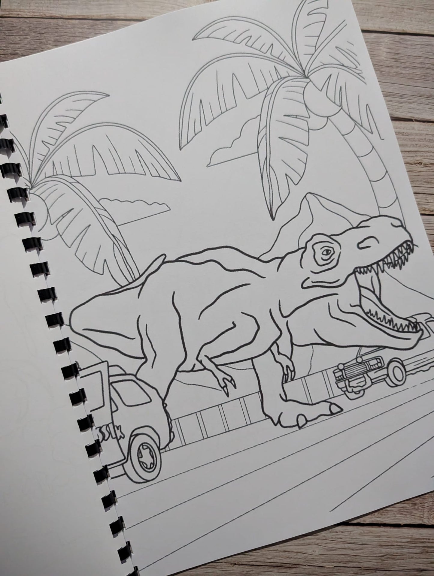 Jurassic Park Colouring Book | Dinosaur Inspired A4 Colouring Book | Movie Fan Gift