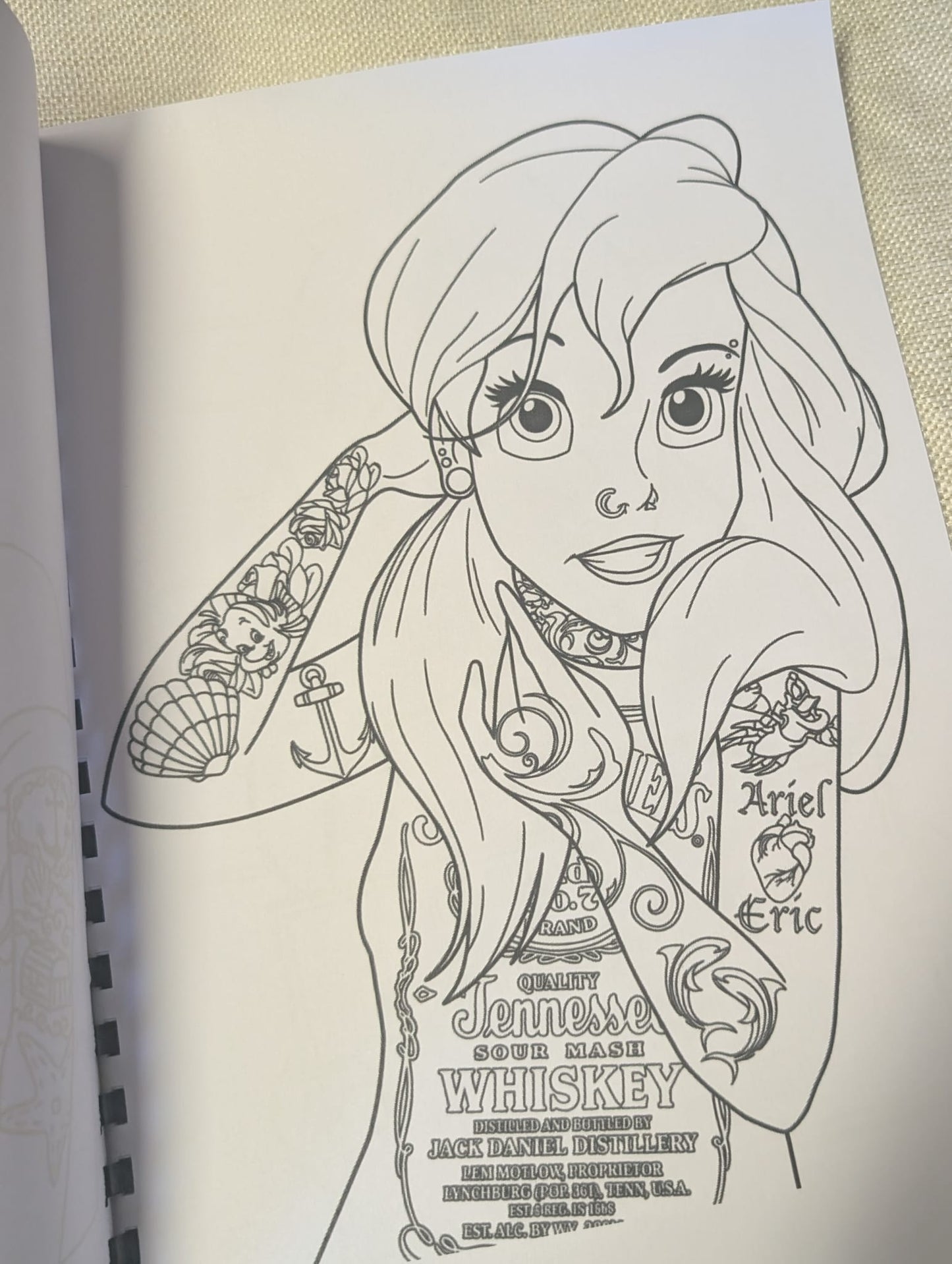 Tattooed Princesses Colouring Book – Alternative Fairytale Colouring Book | 20+ Edgy Princess & Tattoo Art Colouring Pages