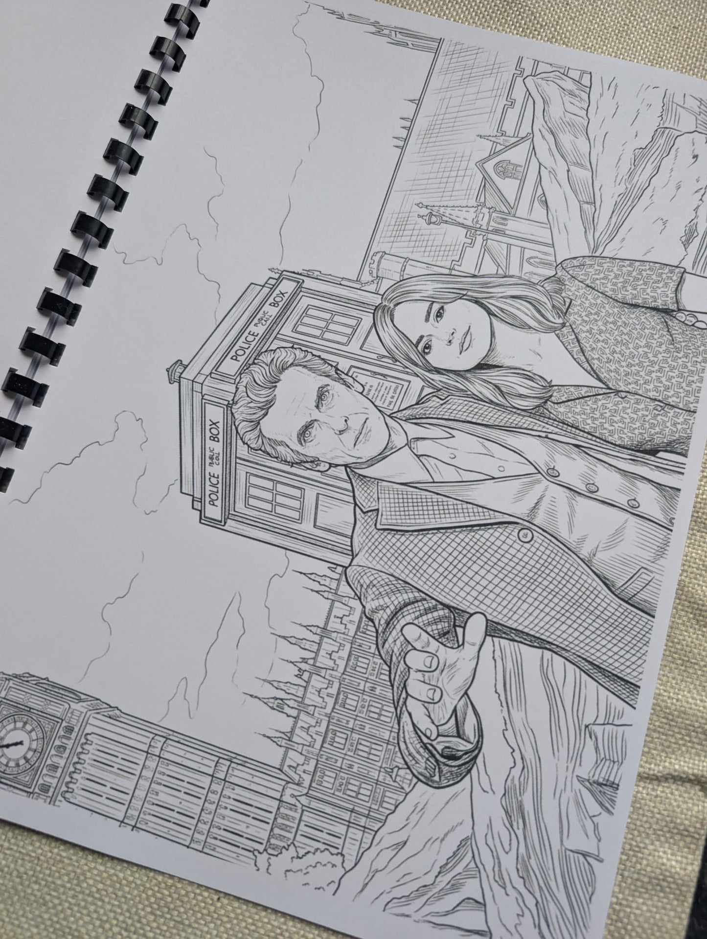 Doctor Who Colouring Book – Inspired Sci-Fi Adventure Colouring Book | 20+ Time Travelling Colouring Pages