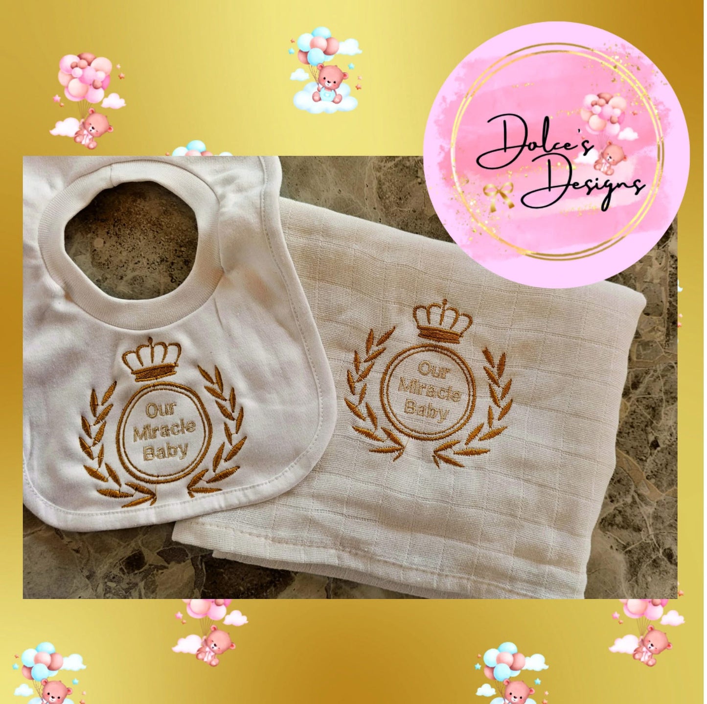 Miracle Baby Bib & Muslin