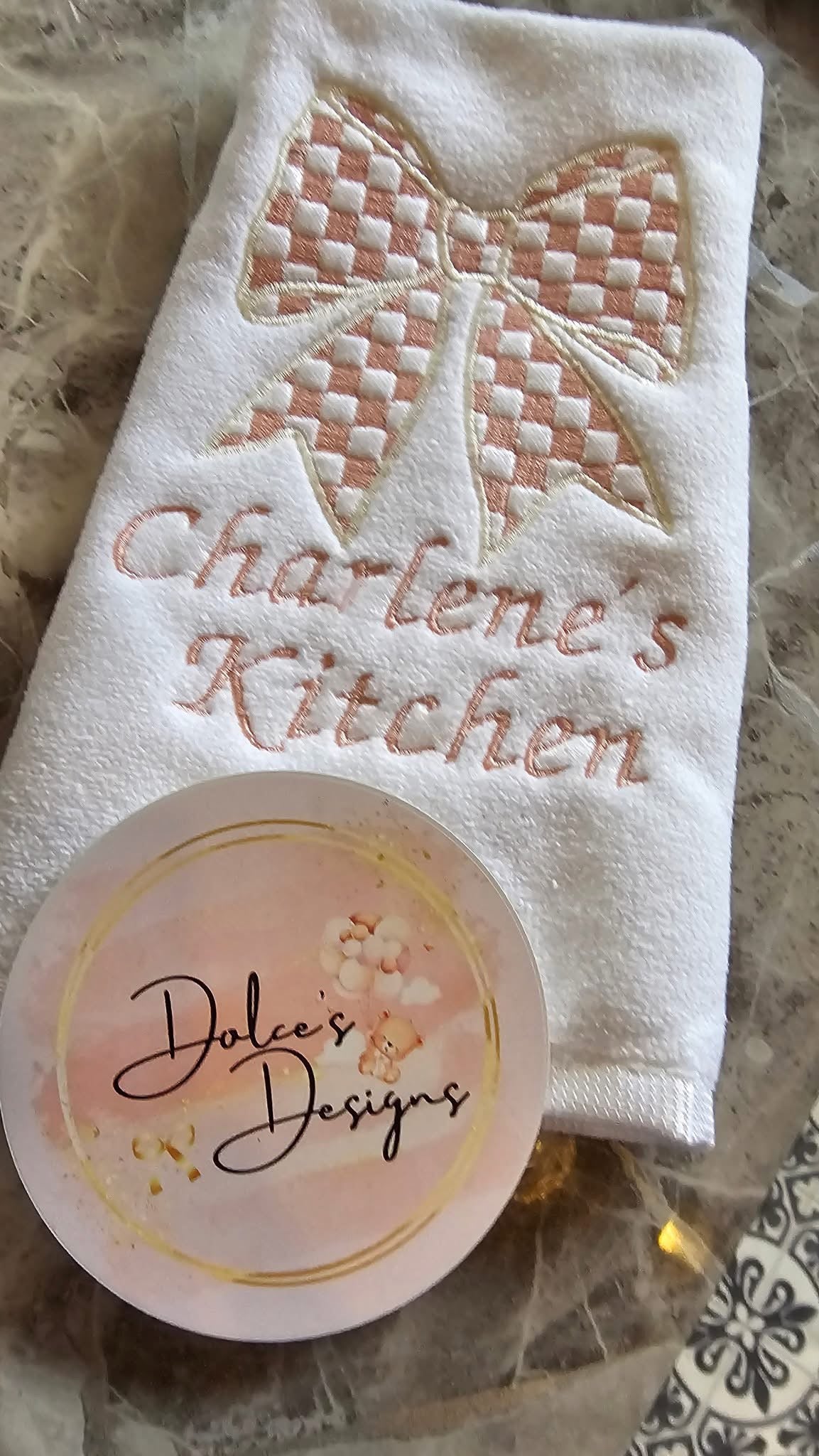 Mackenzie Childs Bow Tea Towel