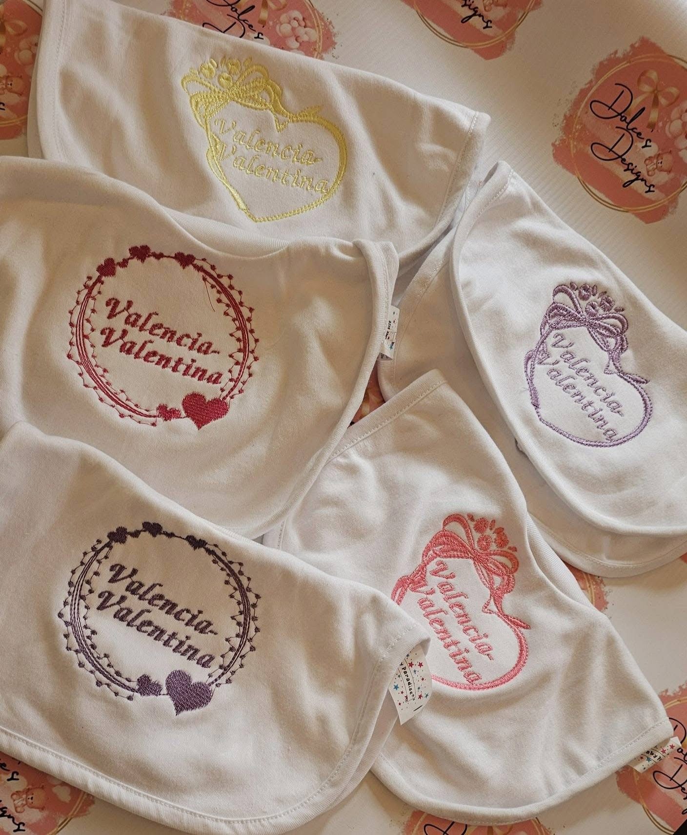 Set of 5 Personalised Bib