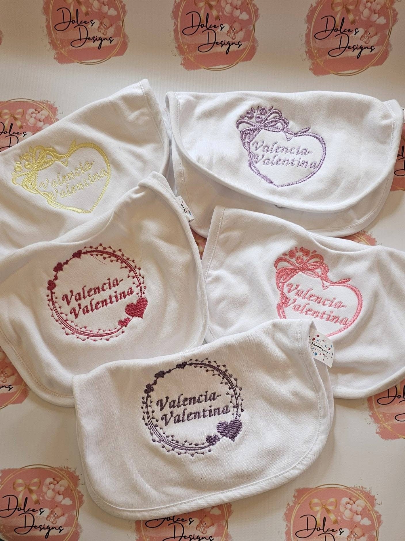 Set of 5 Personalised Bib