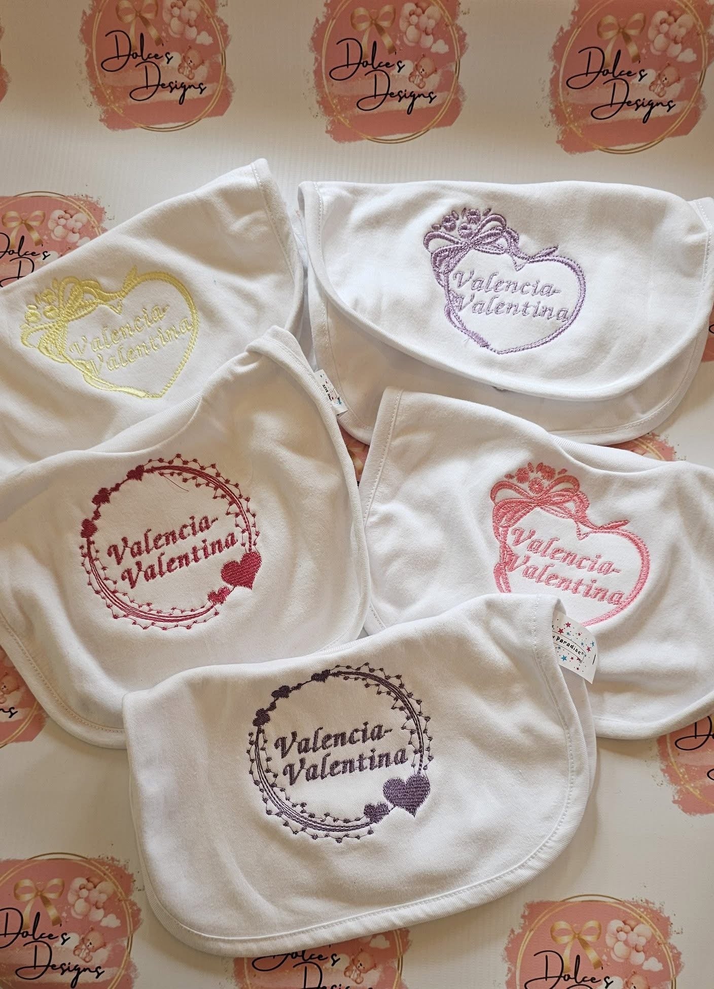 Set of 5 Personalised Bib