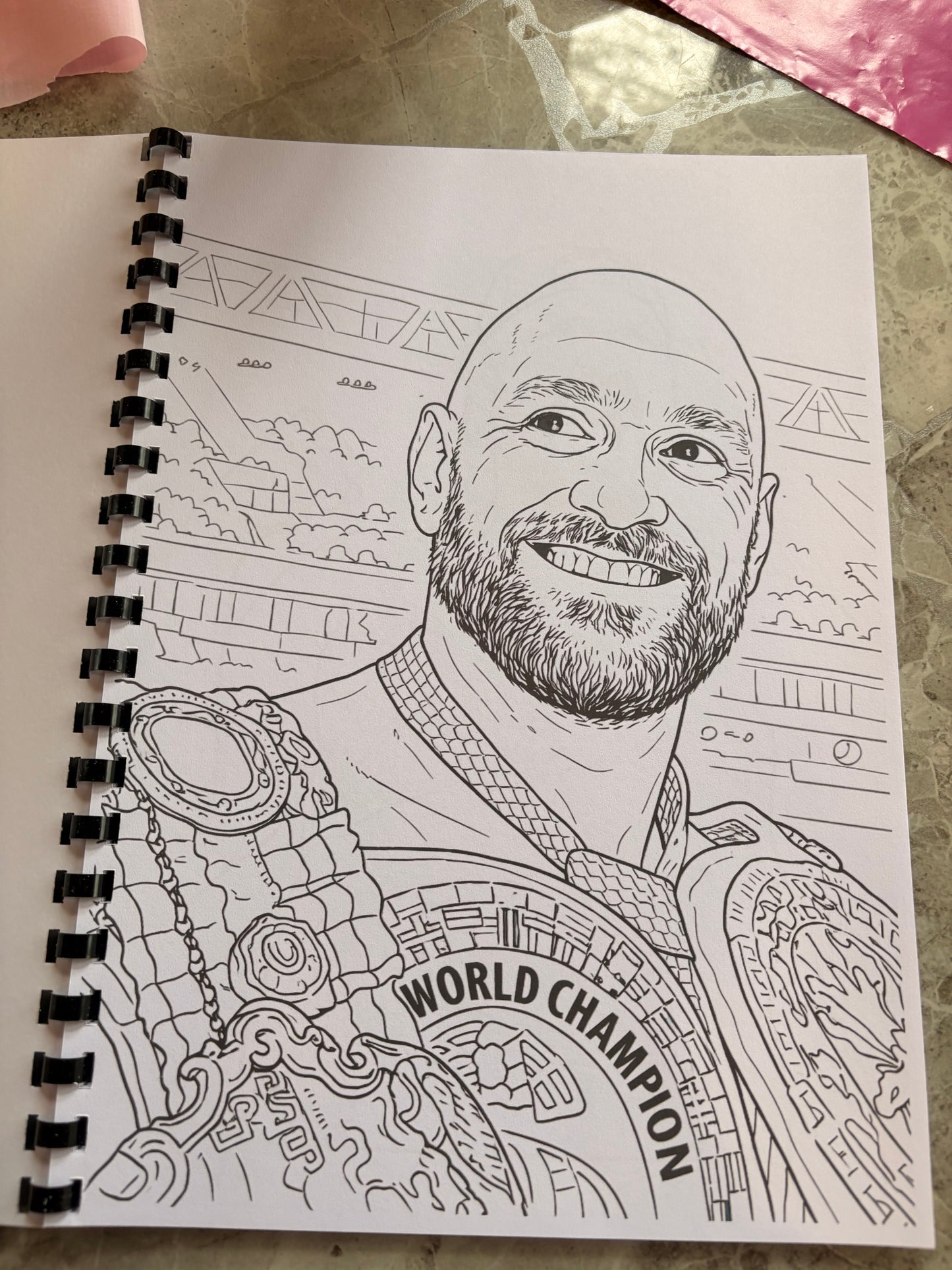 Gypsy King Boxing Colouring Book A4 | Heavyweight Champion Inspired Colouring Book | 20+ Pages | Adults Colouring Book | Printed in UK