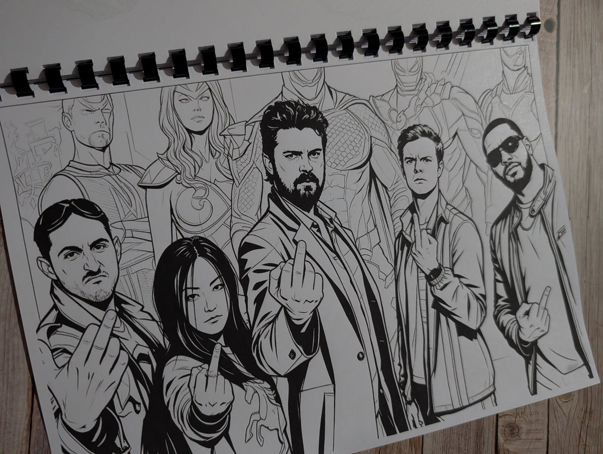 The Boys Colouring Book | Superhero TV Series Inspired Adult Colouring Book