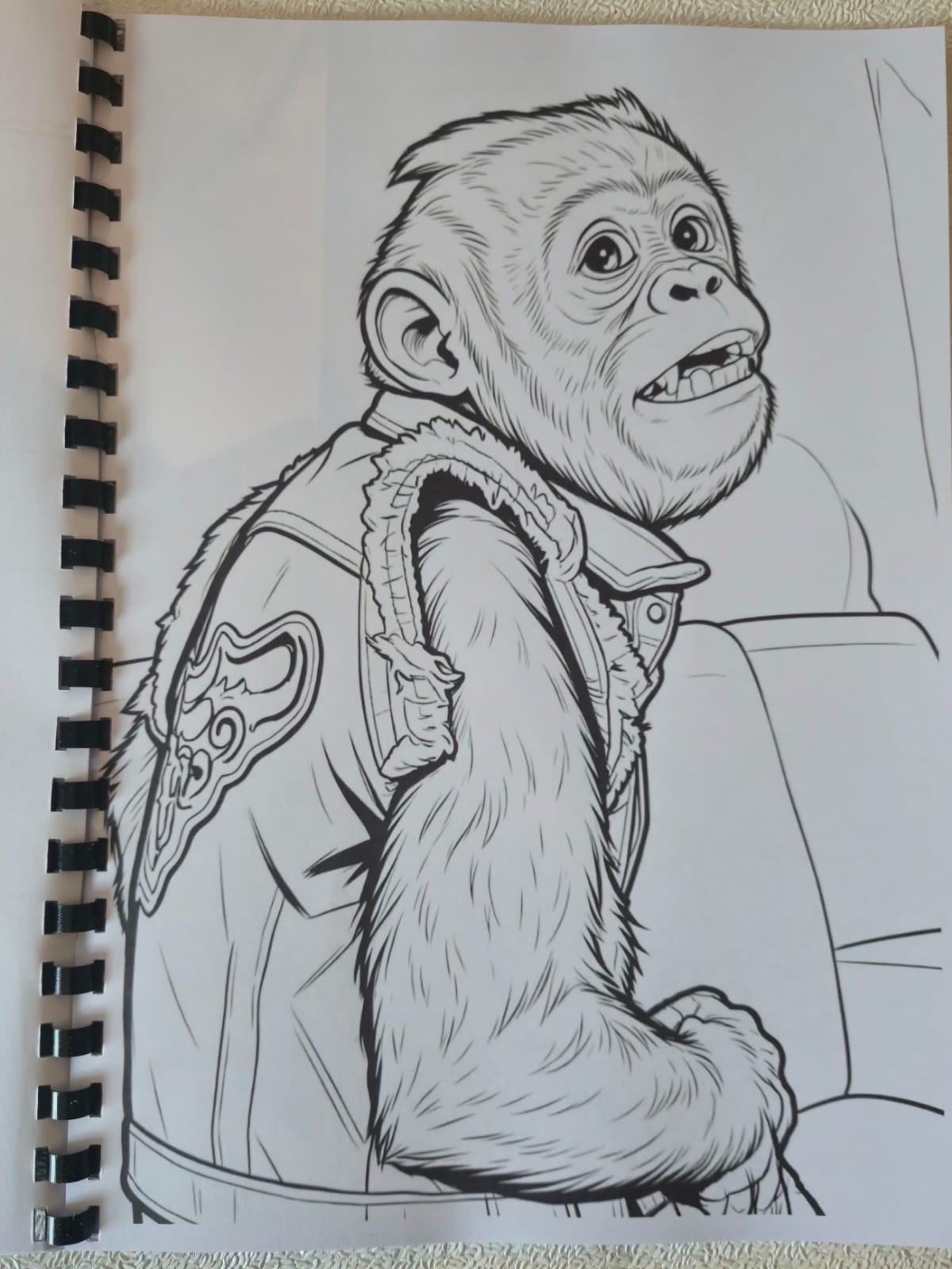 The Hangover inspired colouring book interior page