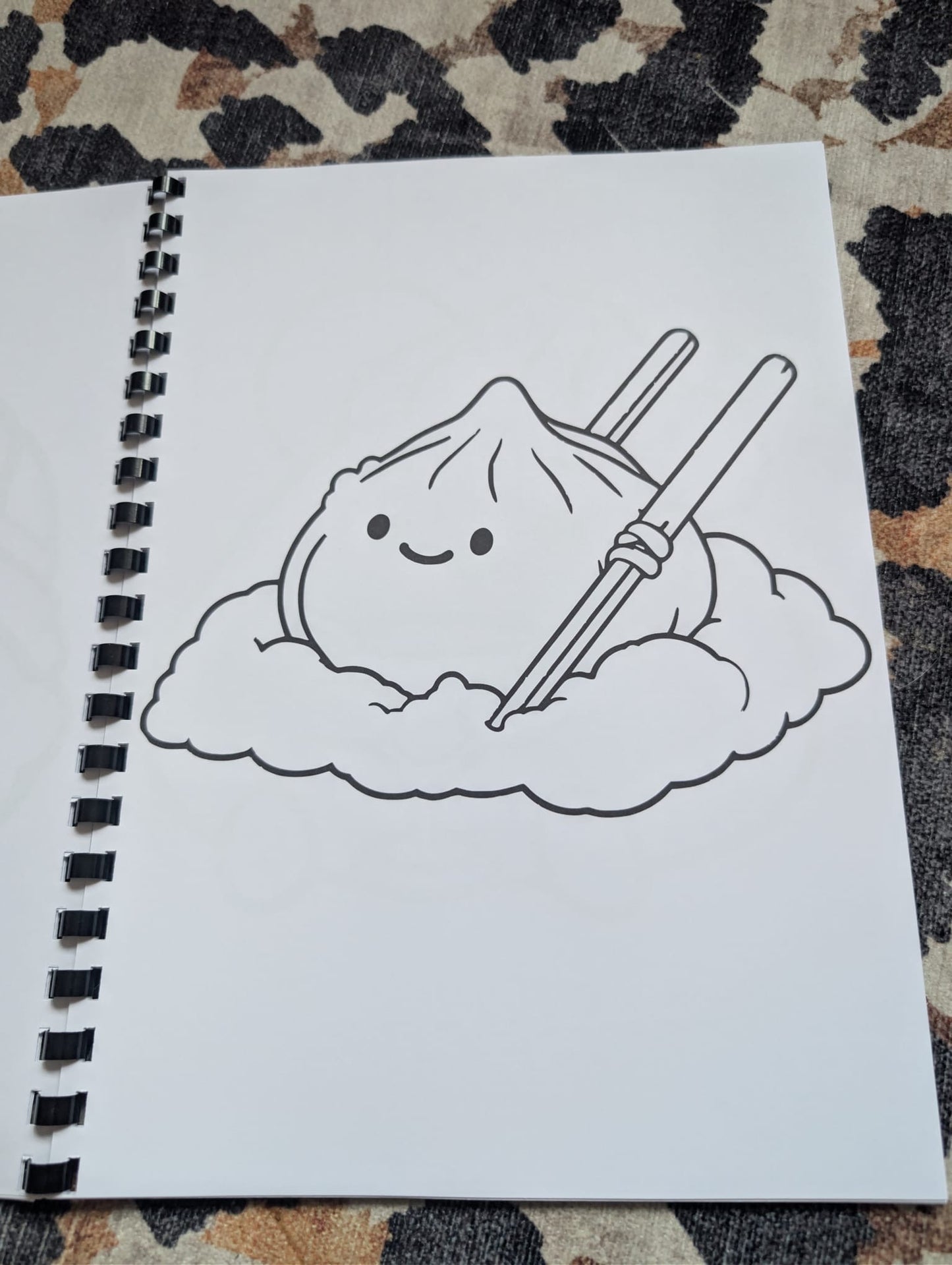 Dumpling Colouring Book – Cute Food Colouring Book for Kids & Adults