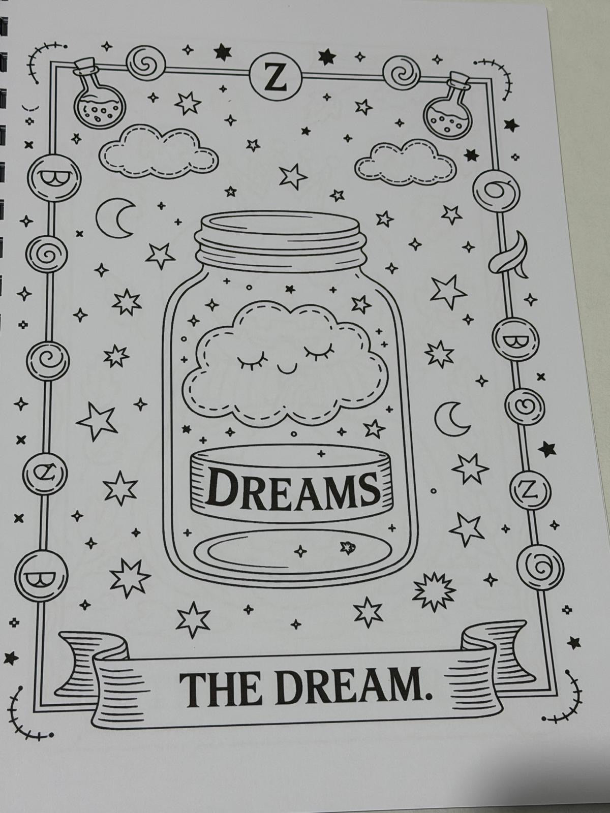 Spooky Cutie Tarot Card Colouring Book – A4 Adult Colouring Book