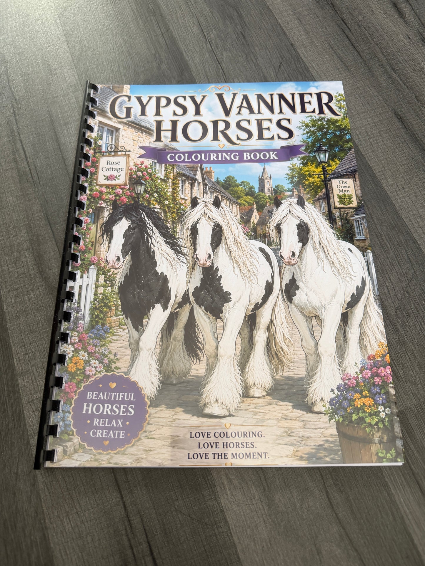 Gypsy Vanner Horses Colouring Book – Horse & Traditional Traveller Inspired Colouring Pages