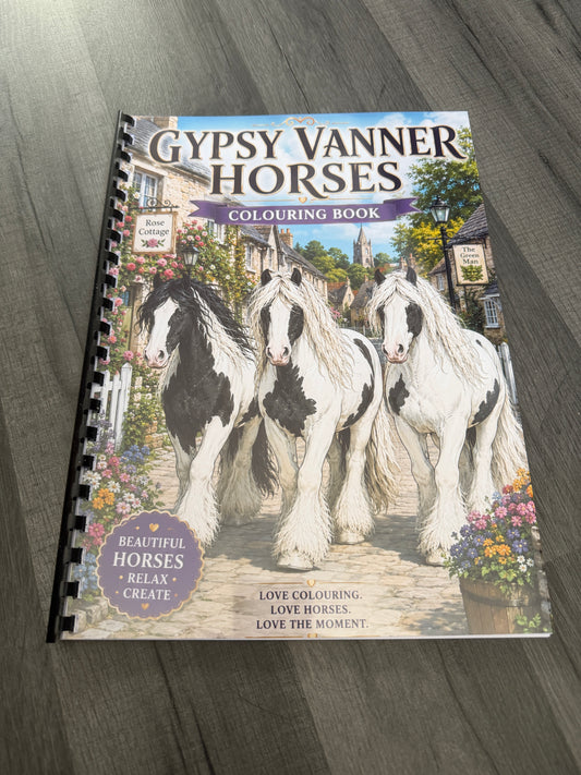 Gypsy Vanner Horses Colouring Book – Horse & Traditional Traveller Inspired Colouring Pages