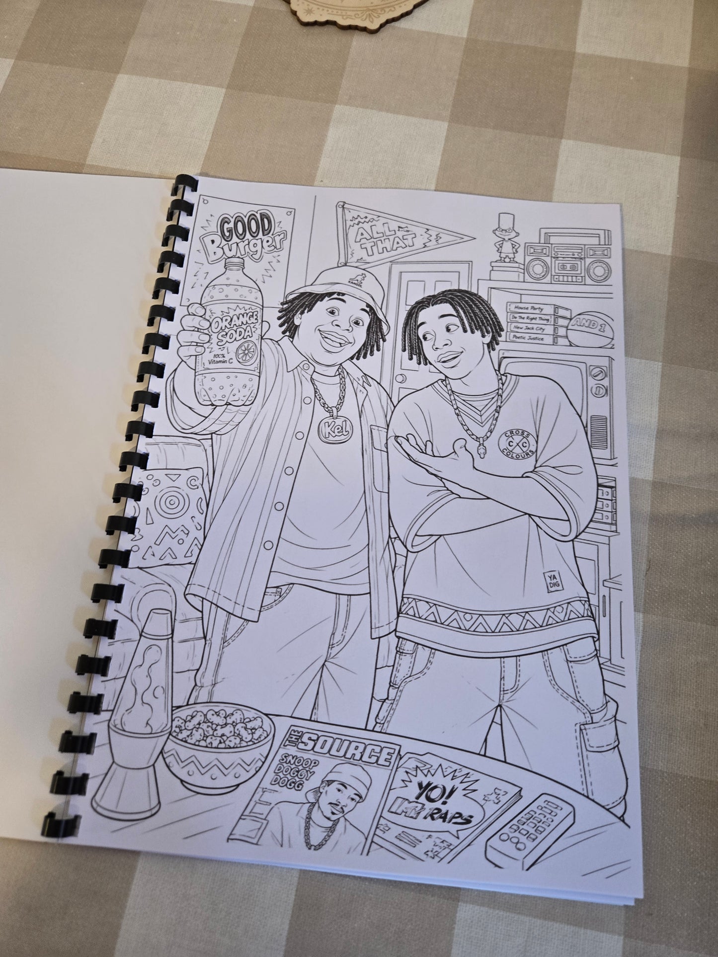 90s TV Shows Colouring Book – A4 Printed Retro Nostalgia Colouring Book