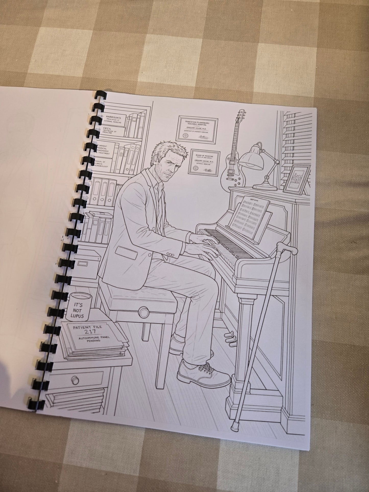 House TV Series Colouring Book – A4 Printed Medical Drama Inspired Colouring Book