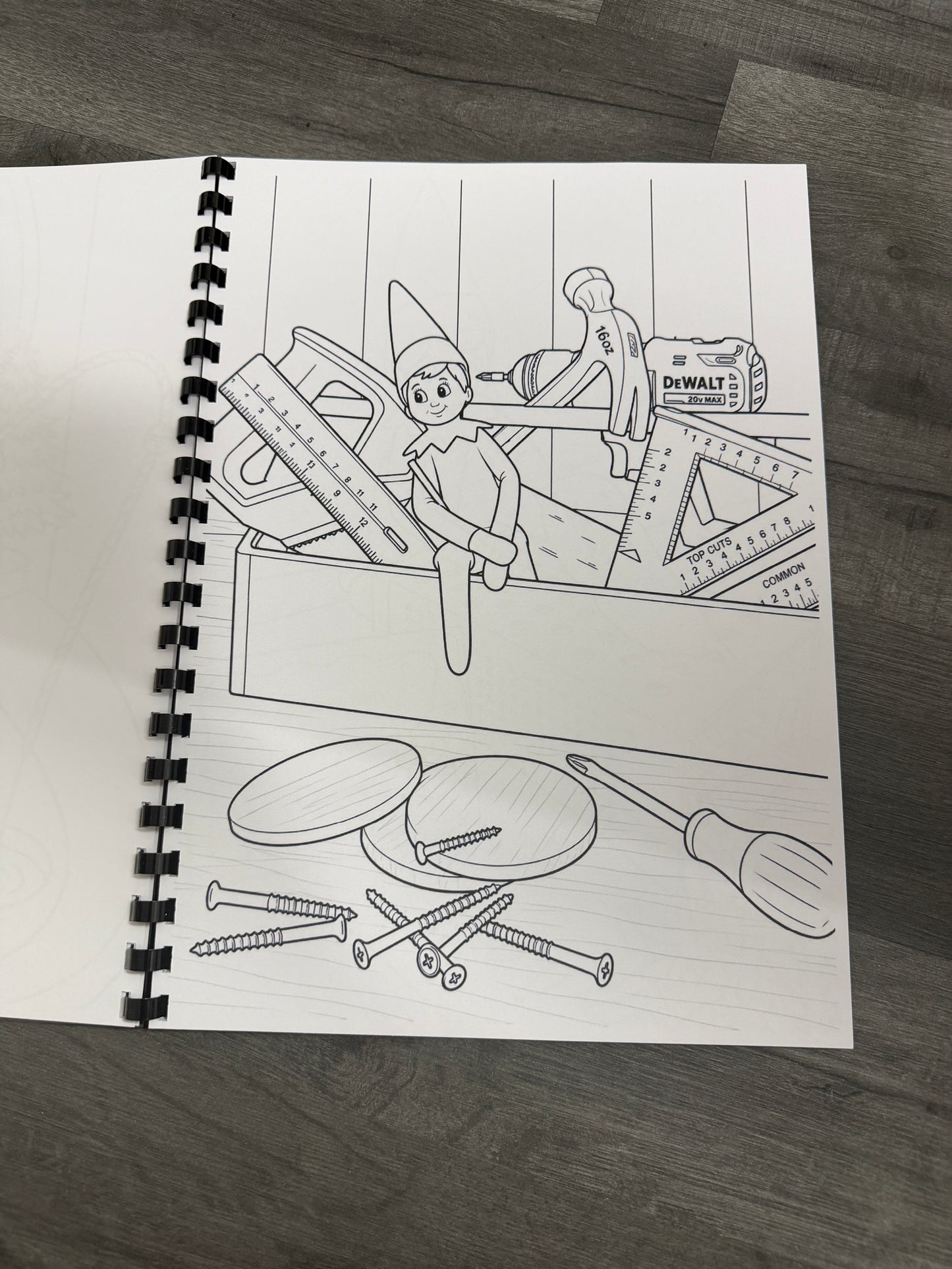 Naughty Christmas Elf Colouring Book – A4 Printed Festive Activity Book