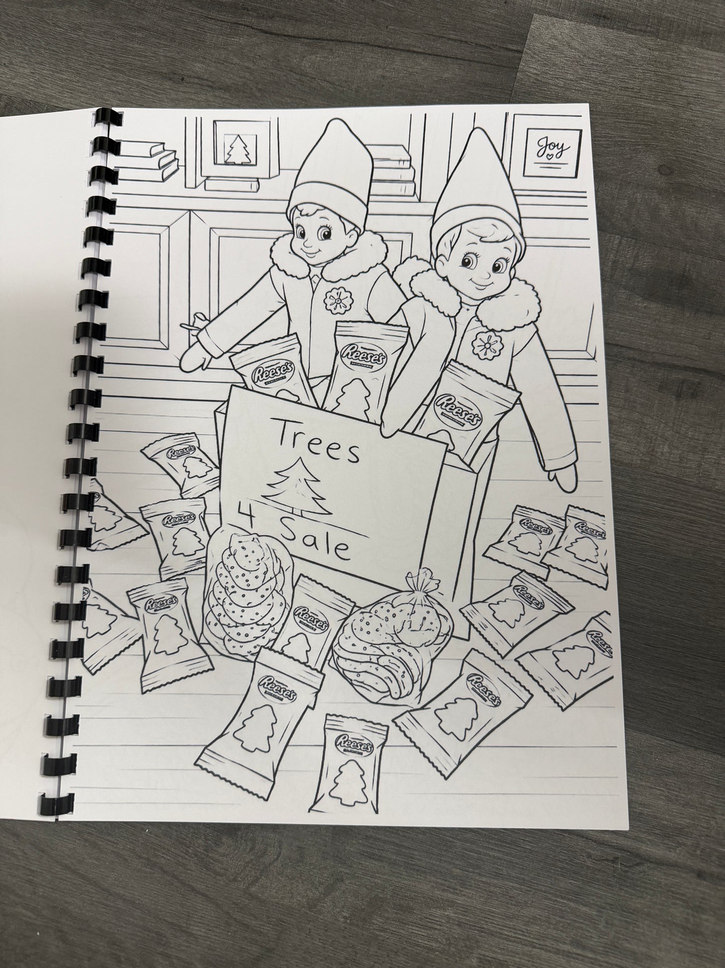 Naughty Christmas Elf Colouring Book – A4 Printed Festive Activity Book