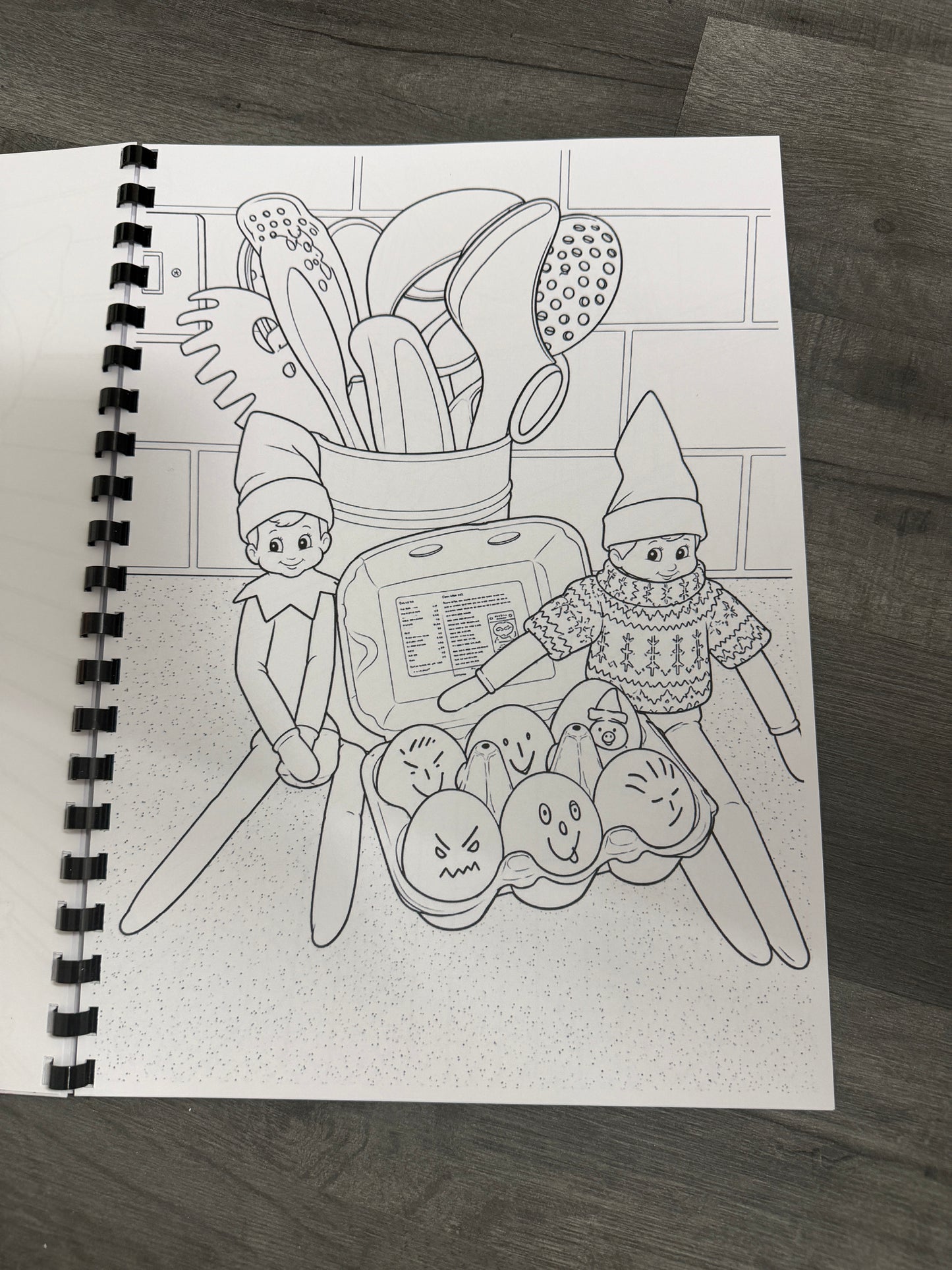 Naughty Christmas Elf Colouring Book – A4 Printed Festive Activity Book