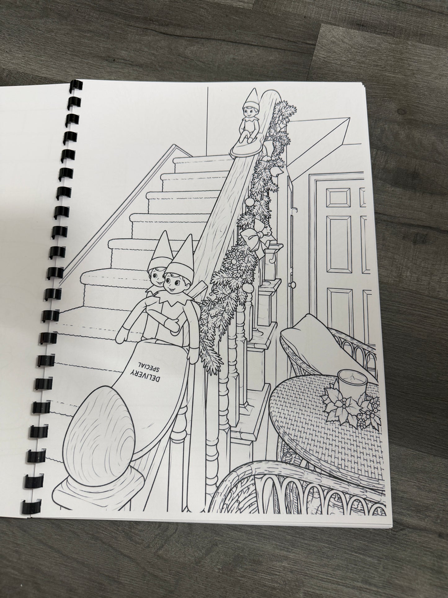 Naughty Christmas Elf Colouring Book – A4 Printed Festive Activity Book