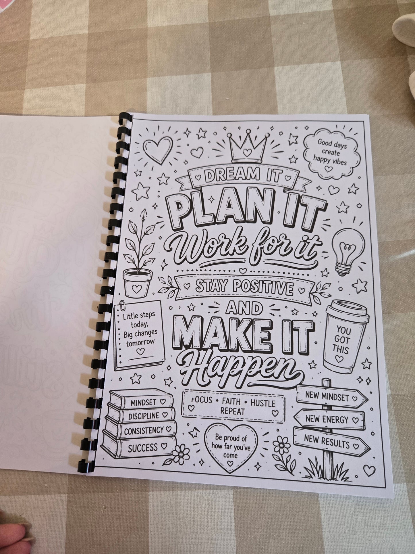 Positive Affirmations Colouring Book – A4 Printed Mindful & Motivational Colouring Book