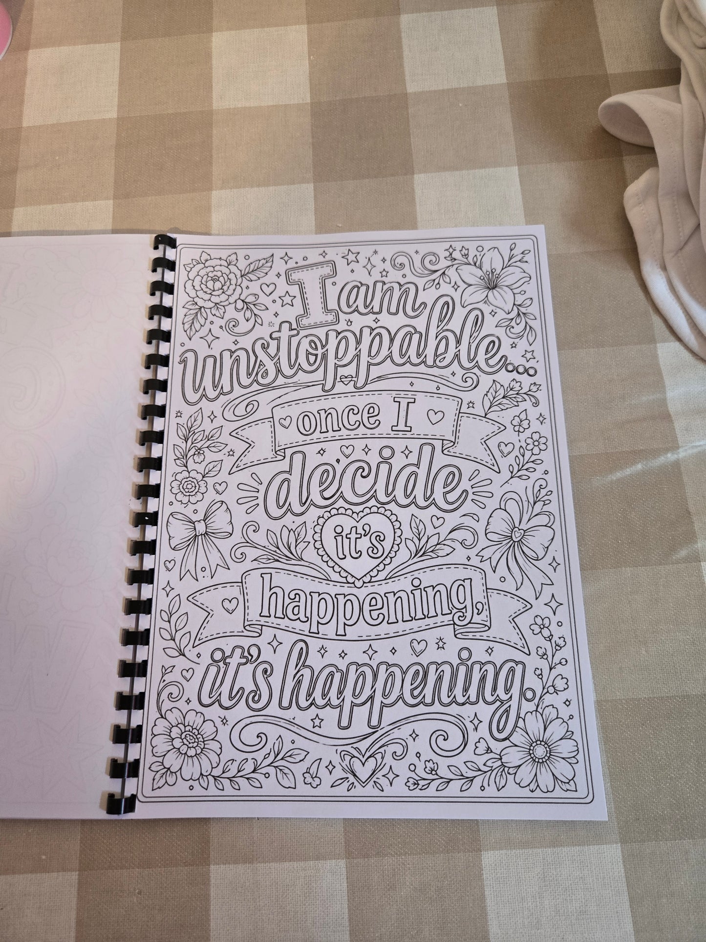 Positive Affirmations Colouring Book – A4 Printed Mindful & Motivational Colouring Book