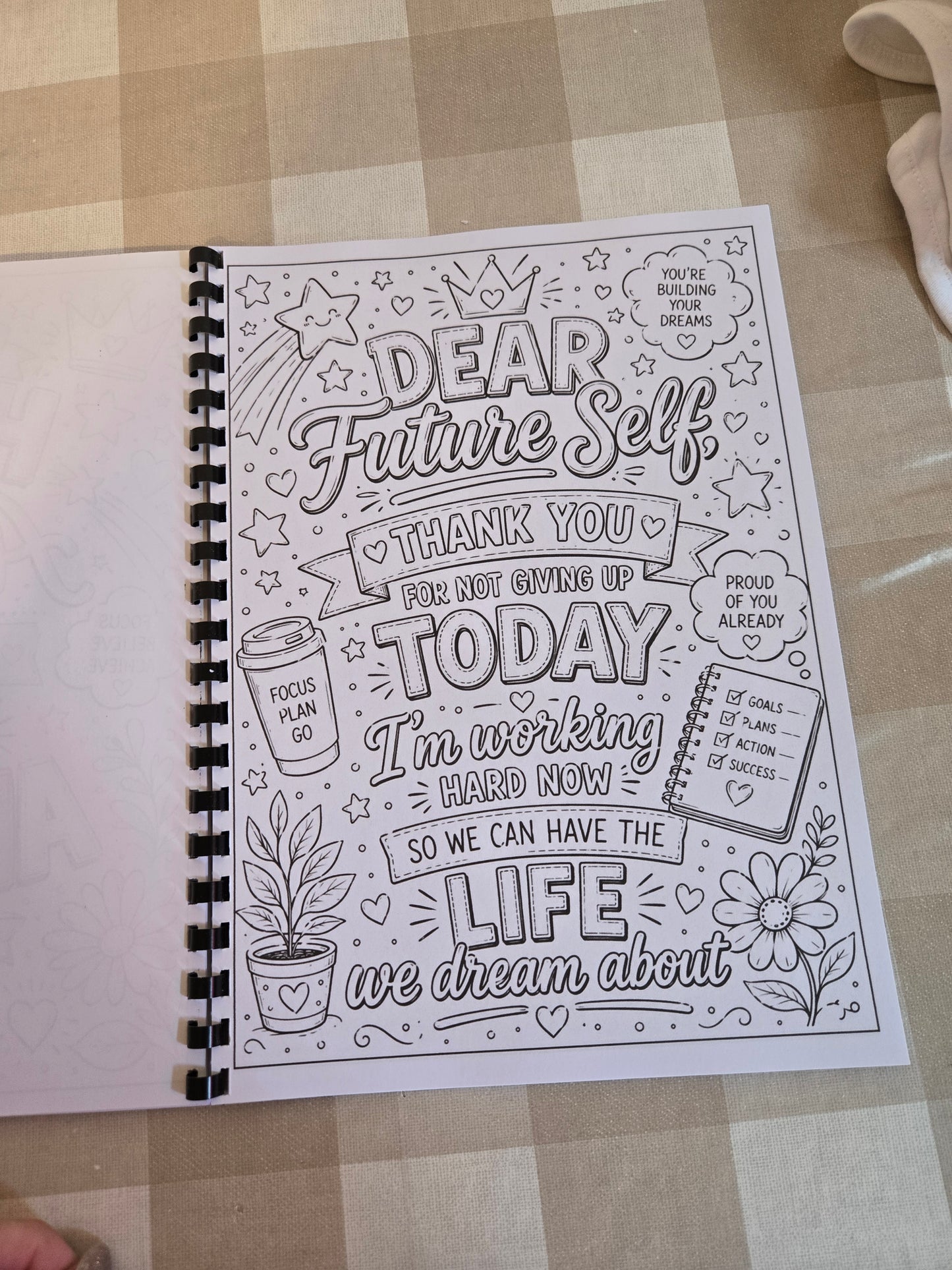 Positive Affirmations Colouring Book – A4 Printed Mindful & Motivational Colouring Book