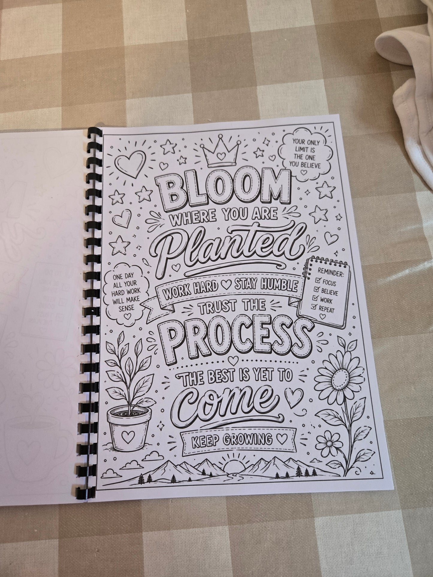 Positive Affirmations Colouring Book – A4 Printed Mindful & Motivational Colouring Book