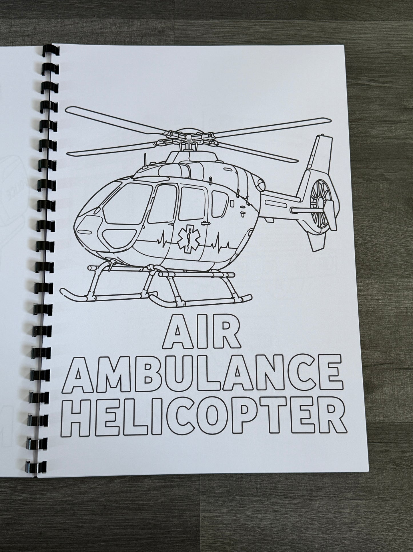 Emergency Services Colouring Book | Police Firefighter Ambulance Paramedic Gift