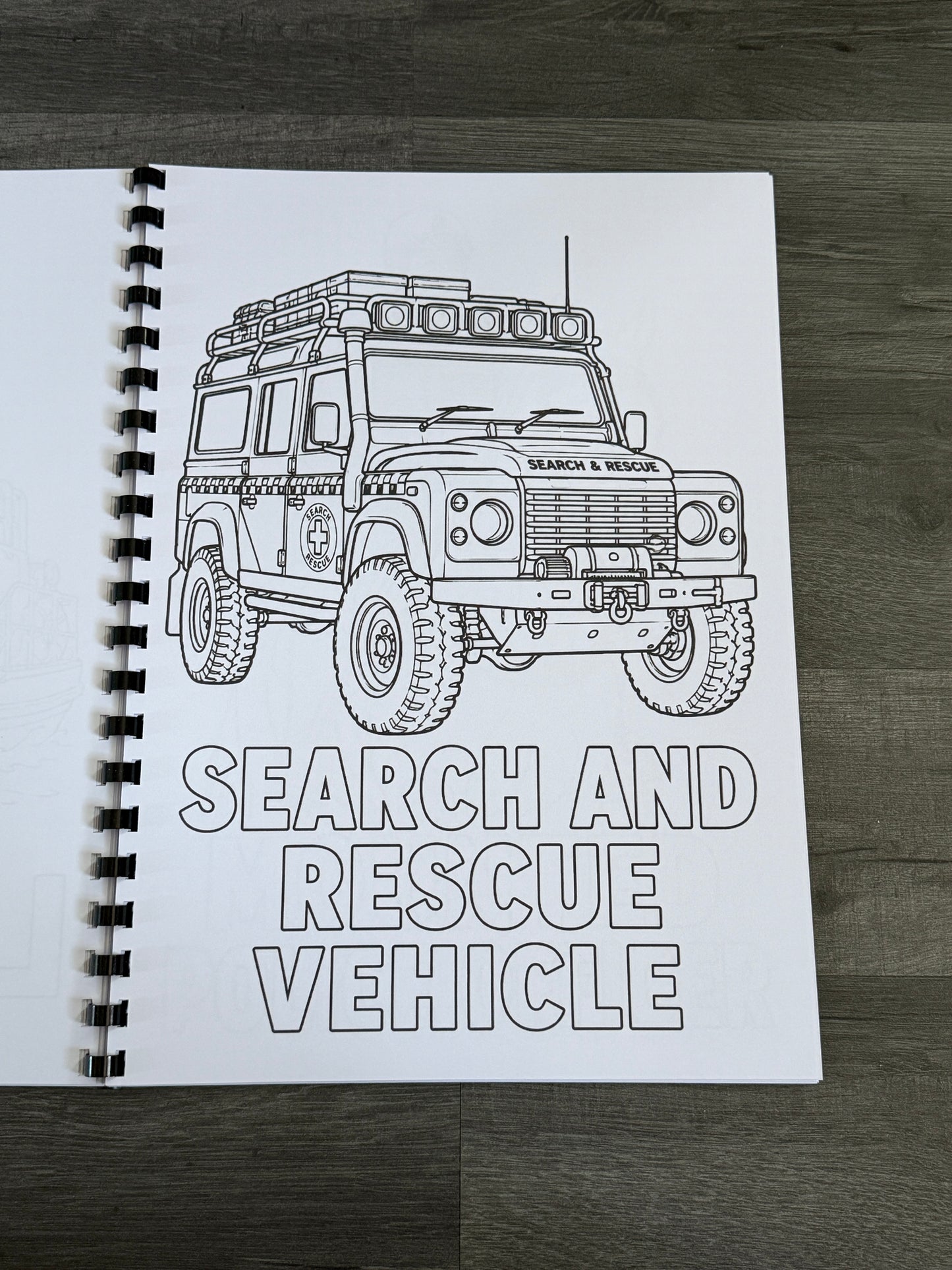 Emergency Services Colouring Book | Police Firefighter Ambulance Paramedic Gift