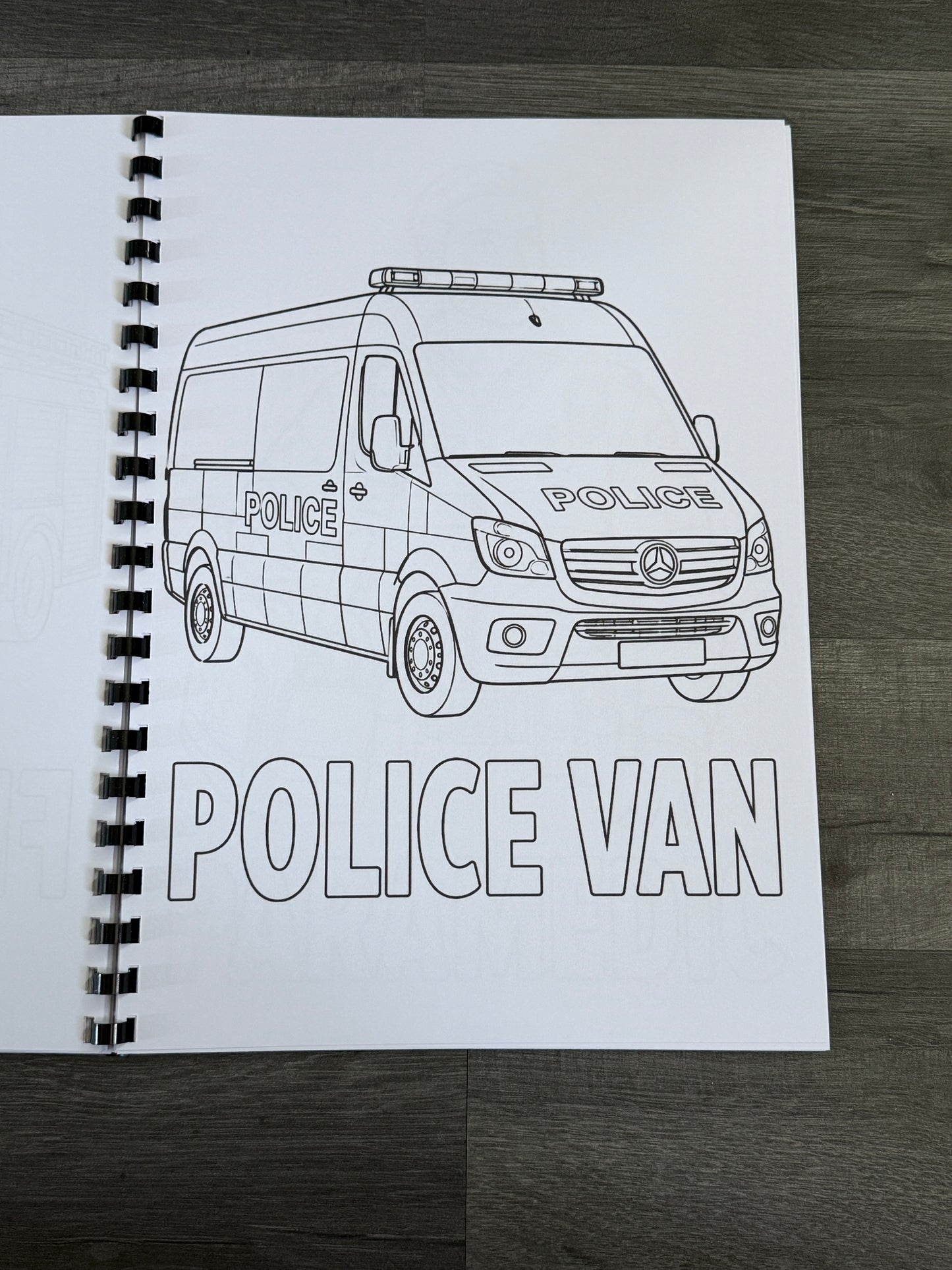 Emergency Services Colouring Book | Police Firefighter Ambulance Paramedic Gift
