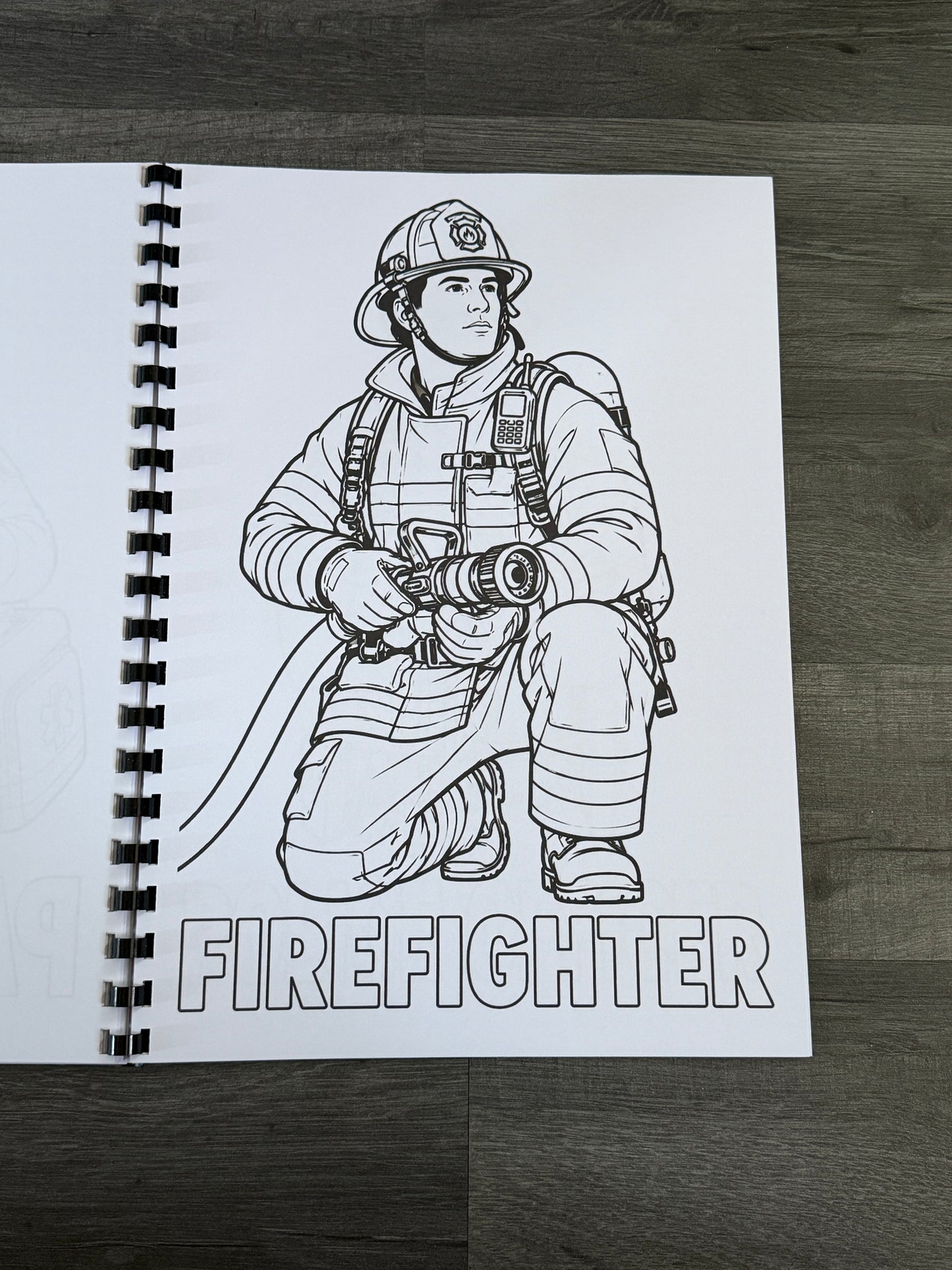 Emergency Services Colouring Book | Police Firefighter Ambulance Paramedic Gift