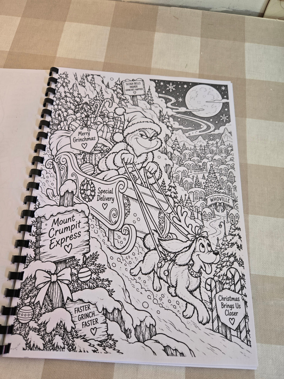 The Grinch Colouring Book | Christmas Character Inspired Colouring Book