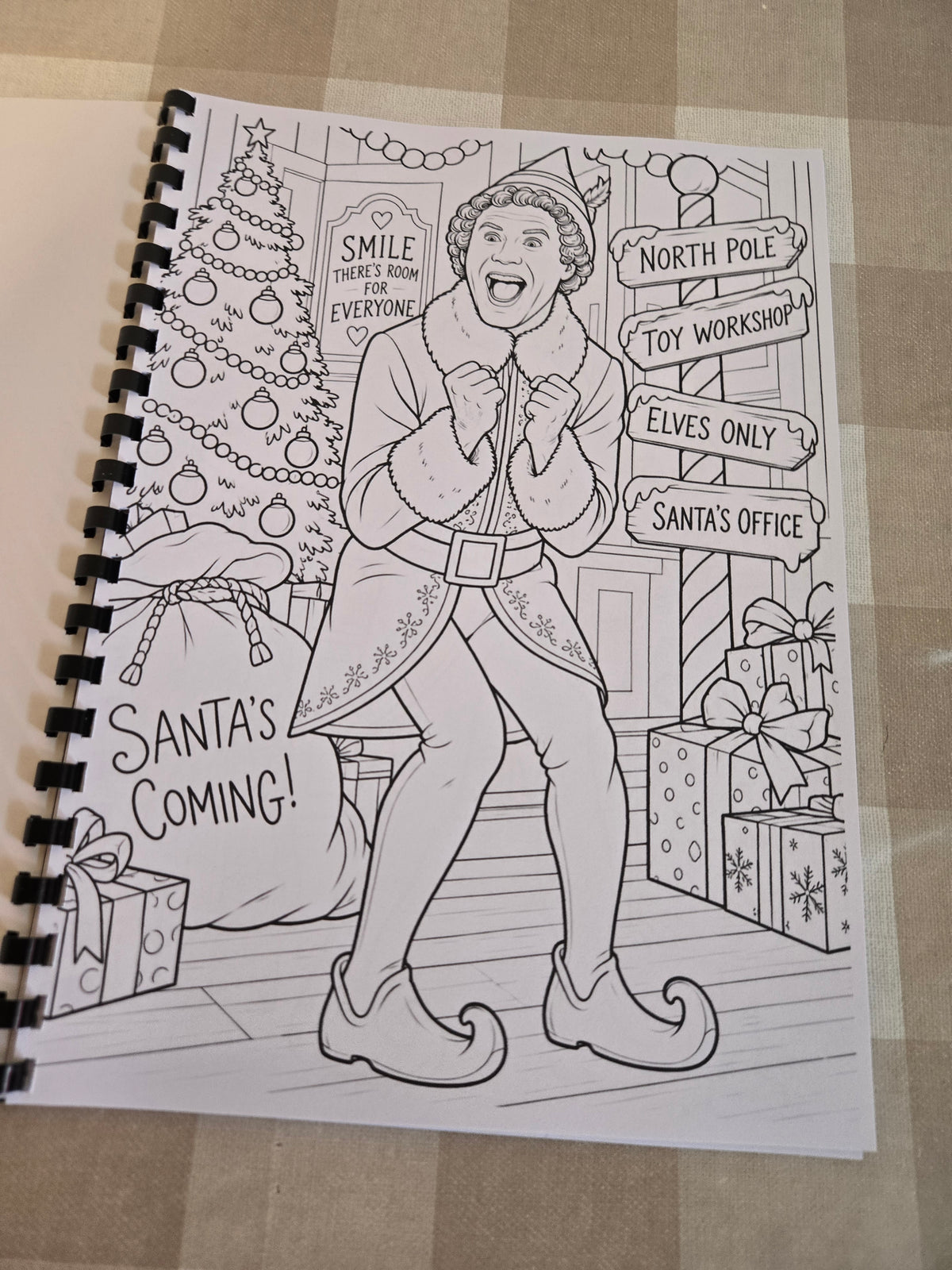 Elf Colouring Book | Christmas Movie Inspired Adult Colouring Book