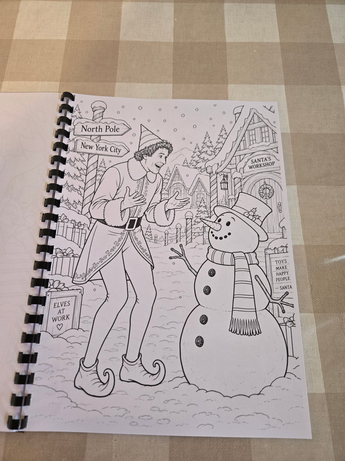 Elf Colouring Book | Christmas Movie Inspired Adult Colouring Book